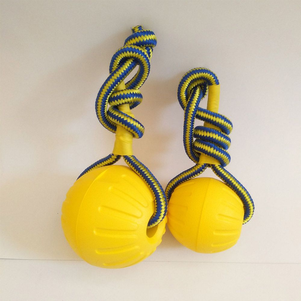 Indestructible Dog Chew Toy - 7cm/9cm sarı yıkılmaz lastik top Pet