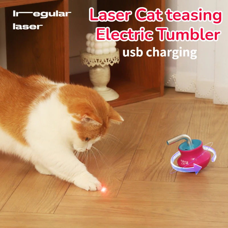 Laser Pointer Cat Toy Automatic - Akıllı Otomatik Lazer Kedi Oyuncak Elektrikli