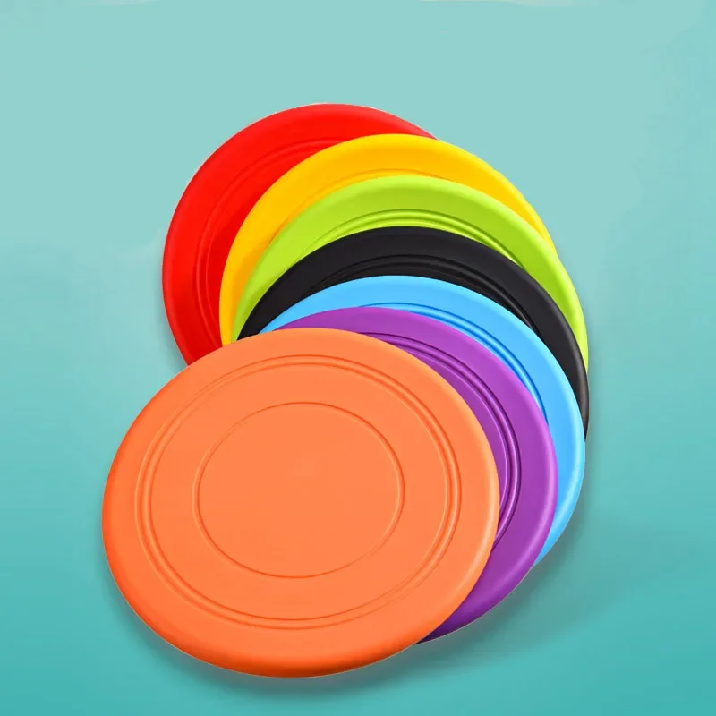 Flying Disc Dog Training Toy - Silikon uçan daire komik köpek kedi
