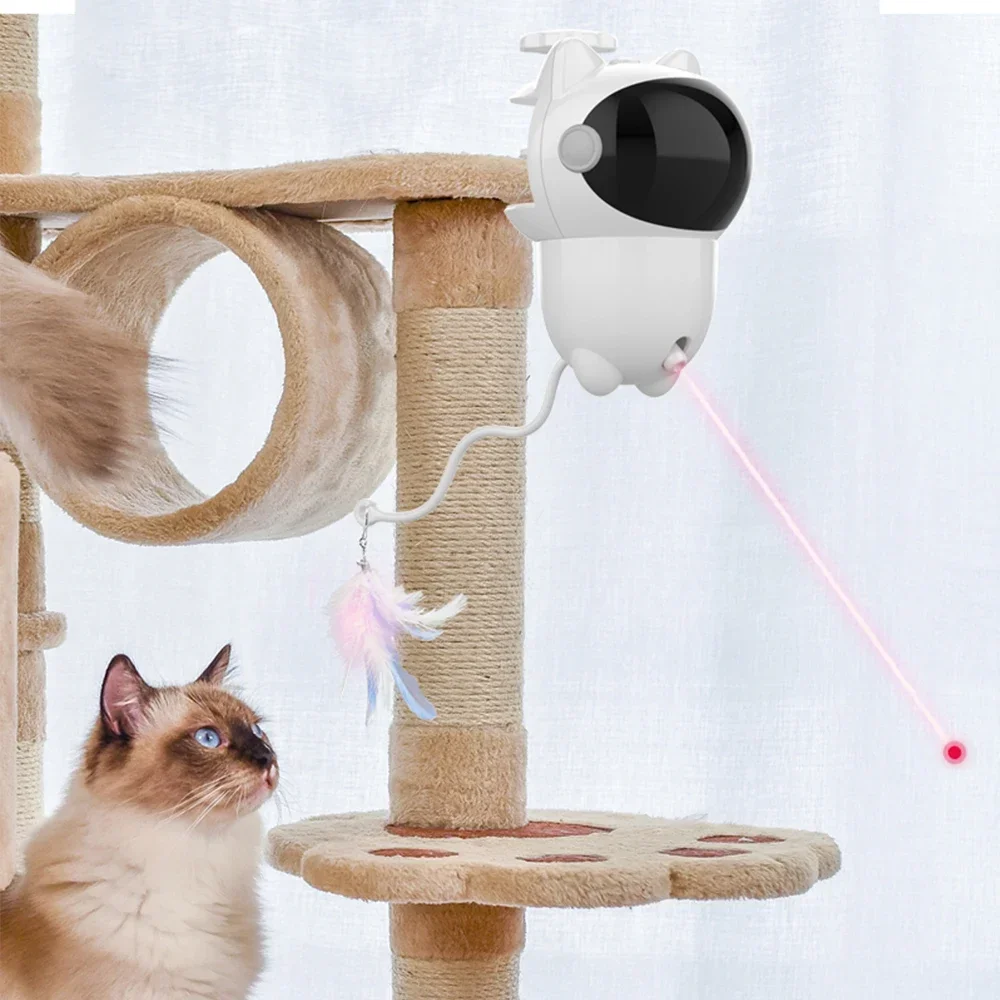Laser Pointer Cat Toy Automatic - 360 Derece Dönen İnteraktif Kedi Lazer