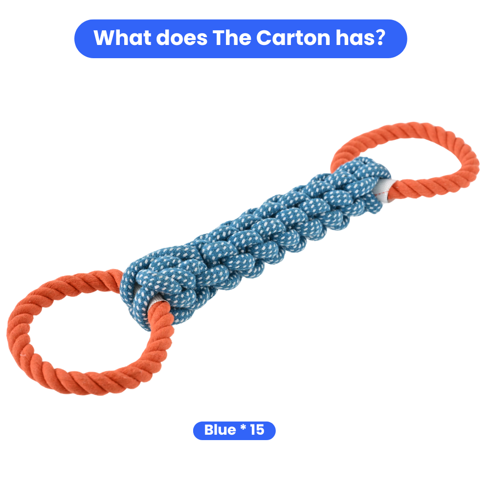 15 adet/karton çift halkalı pa - Dog Rope Toy Aggressive Chewers incelemesi ve fiyatı
