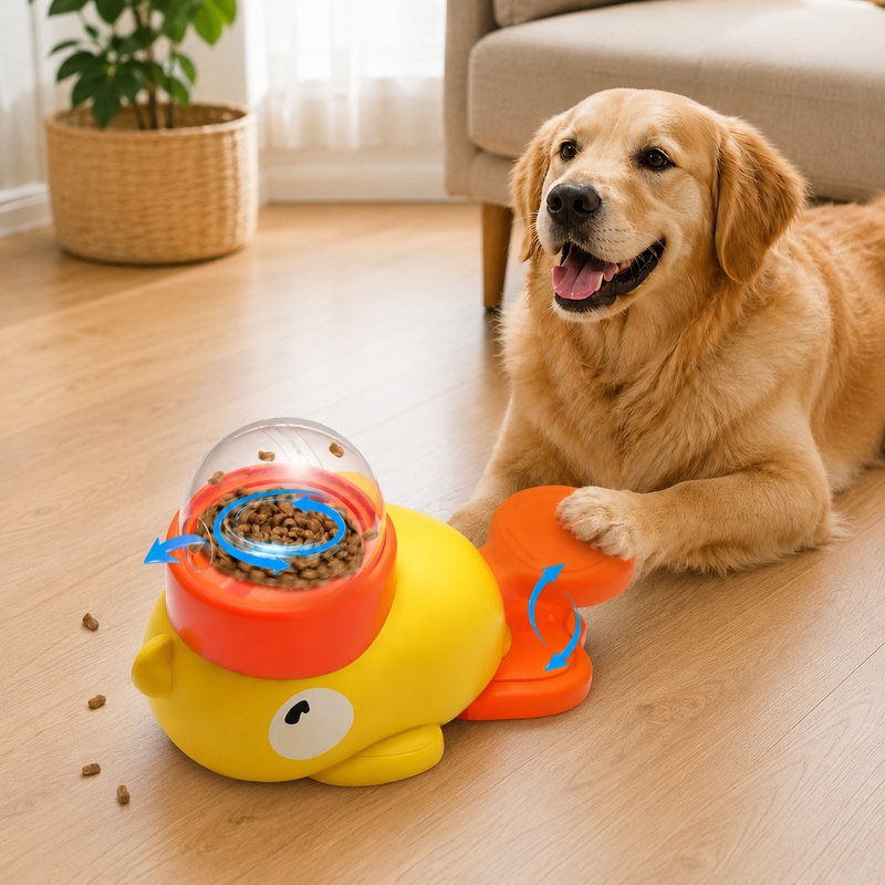 Çizgi Film Ördek Şeklinde İnte - Dog Puzzle Feeder Toy incelemesi ve fiyatı